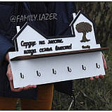 Ключниця настінна, Настінна ключниця з дерева, Ключниця 10, фото 2