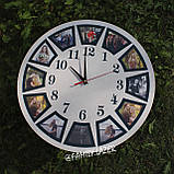 Настінний годинник із гравіюванням, Годинник 04 з Вашими фото/ВФ друк, фото 3
