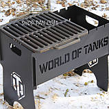 Мангал розбірний фарбований на 8 шампурів з індивідуальним гравіюванням — World of Tanks, фото 3