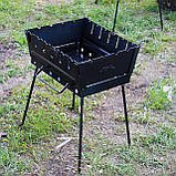 Мангал-валіза 2 мм на 6 шампурів, розкладна жаровня гриль, фото 6