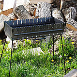 Мангал-валіза 2 мм на 10 шампурів, розкладна жаровня гриль, фото 5