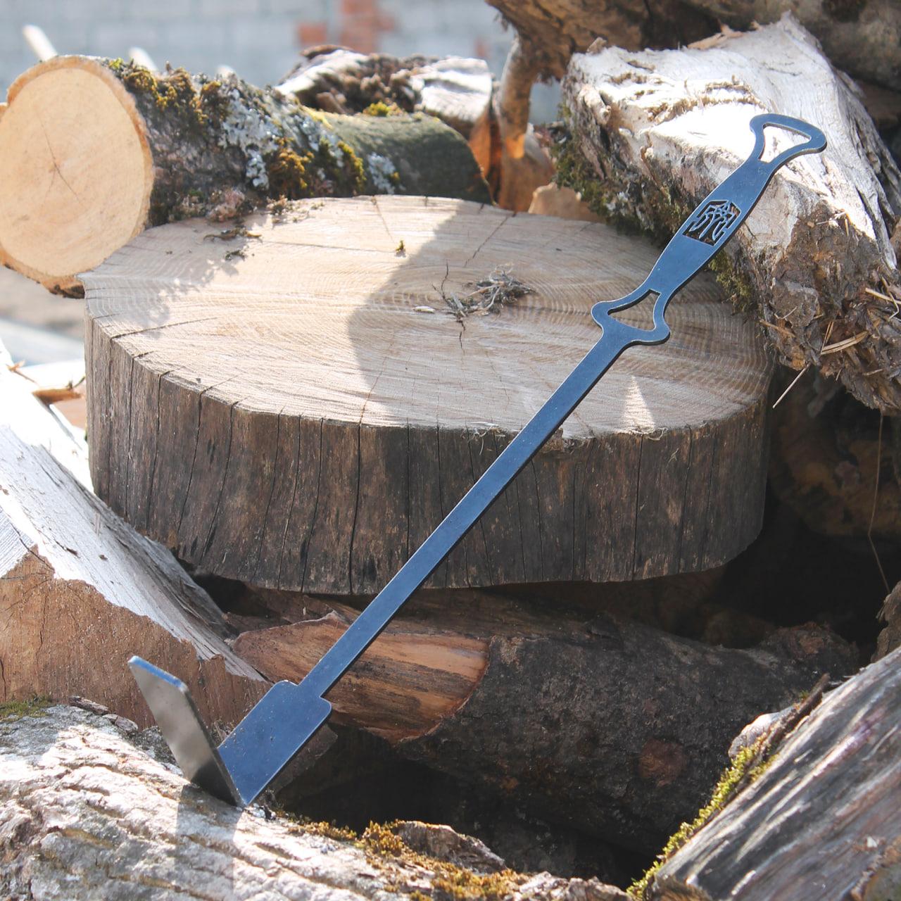 Кочерга для сковороди і мангала з гравіюванням, фото 1