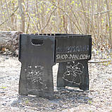 Мангал розбірний на 8 шампурів з індивідуальним гравіюванням - Котики, фото 2