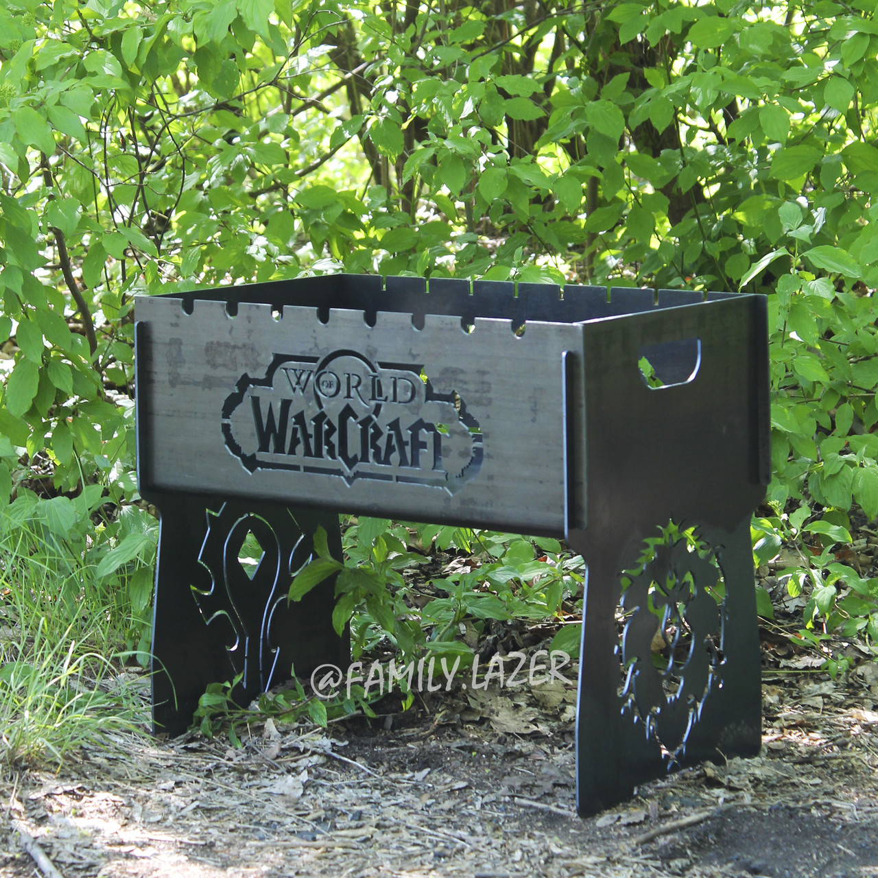 Мангал розбірний на 8 шампурів з індивідуальним гравіюванням - Warcraft, фото 1