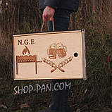 Мангал розбірний подарунковий на 6 шампурів з індивідуальним надписом - Маяк, фото 4