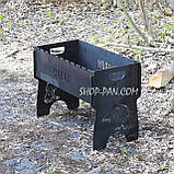 Мангал розбірний з індивідуальним надписом на 10 шампурів - Voron, фото 2