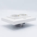 Розетка подвійна із заземленням Panasonic Arkedia Slim біла, фото 2