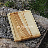 Кухонна дошка для подачі страв 20х30 см, прямокутна, двостороння, фото 3