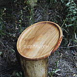 Кухонна дошка для подачі страв 25х40 см, овальна, двостороння, фото 2