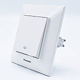 Вимикач перехресний одноклавішний реверсивний білий Arkedia Slim Panasonic, фото 2