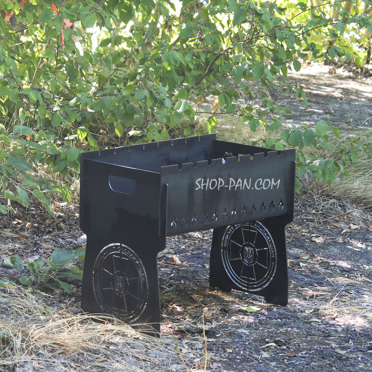 Мангал розбірний на 8 шампурів з індивідуальним гравіюванням - нацгвардія, фото 1