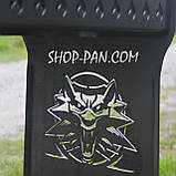 Мангал розбірний високий на 8 шампурів із підставкою для дров та індивідуальним гравіюванням — Саня запюй, фото 7