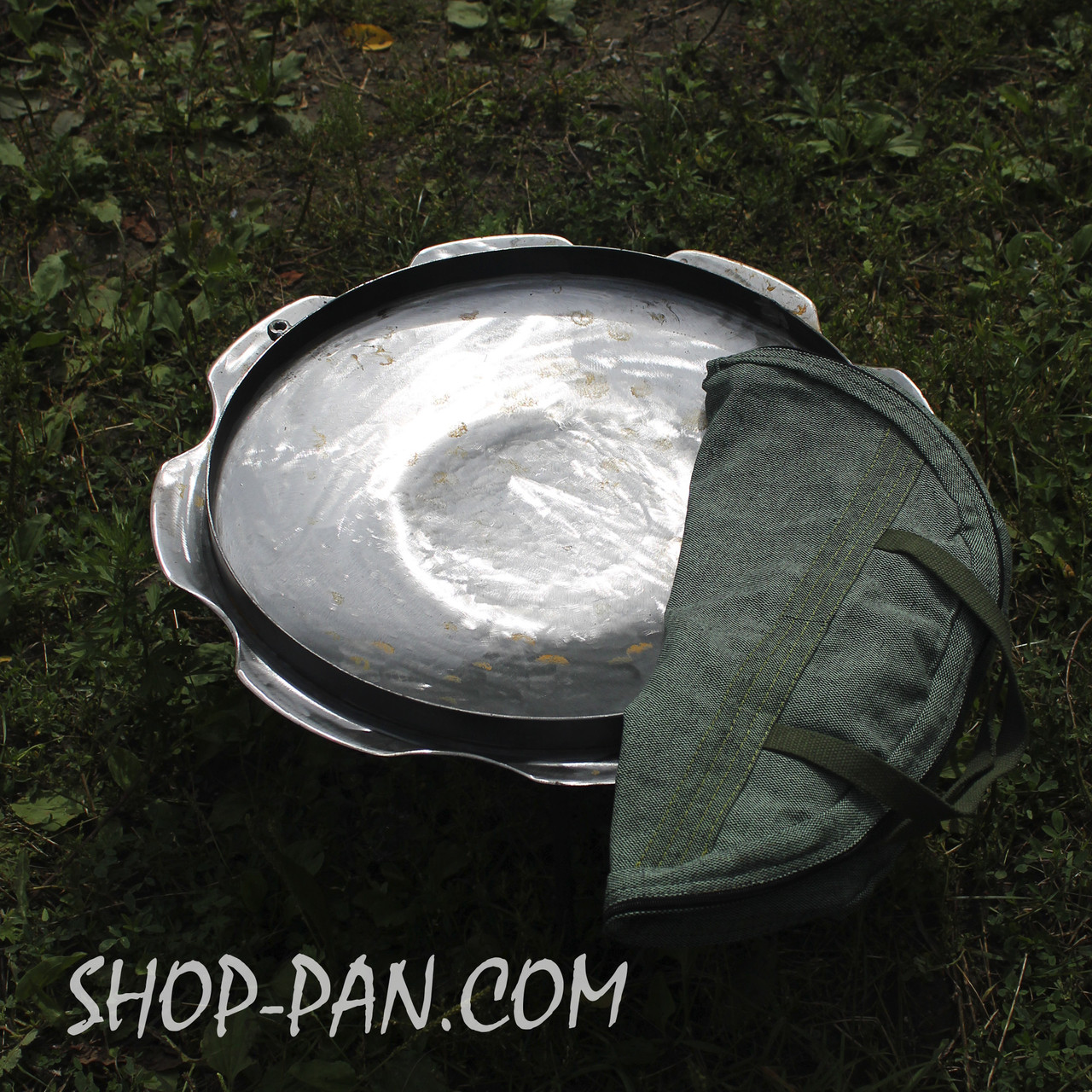 Сковорода з бортом Ромашка 40 см зі справжнього диска борони, фото 1