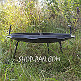 Сковорода з бортом Ромашка 40 см зі справжнього диска борони, фото 3