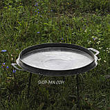 Сковорода з бортом Ромашка 40 см зі справжнього диска борони, фото 8