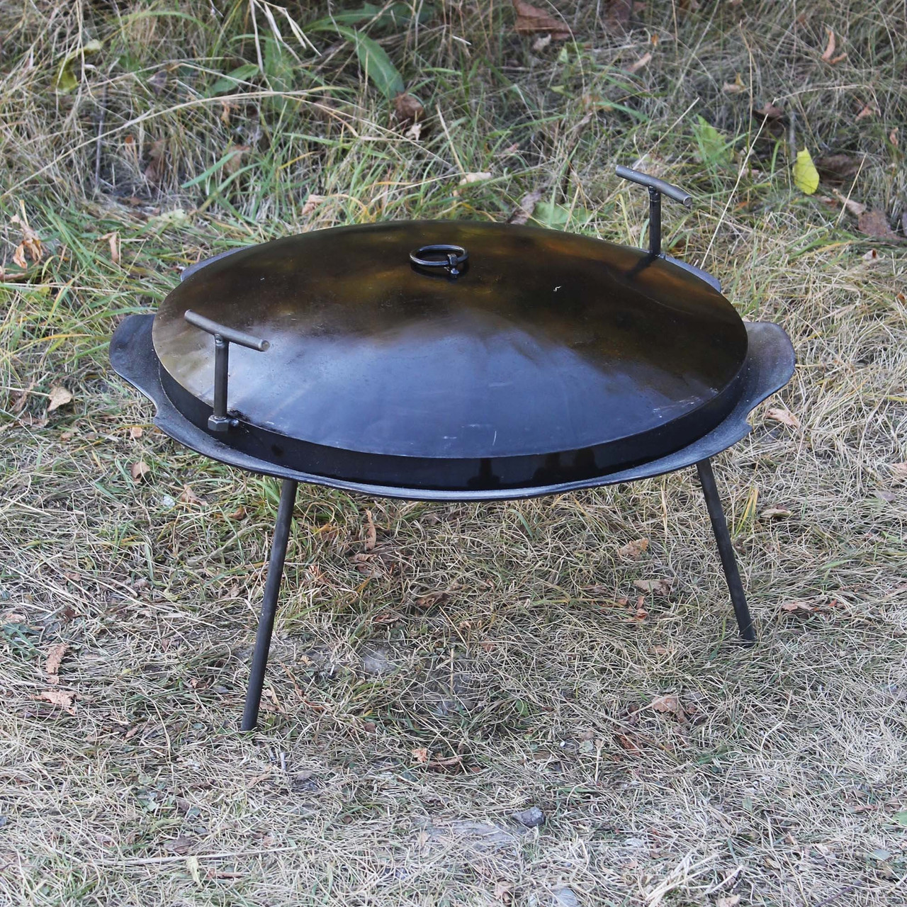 Сковорода з Б/У диска борони 65 см із бортом і кришкою в комплекті, фото 1