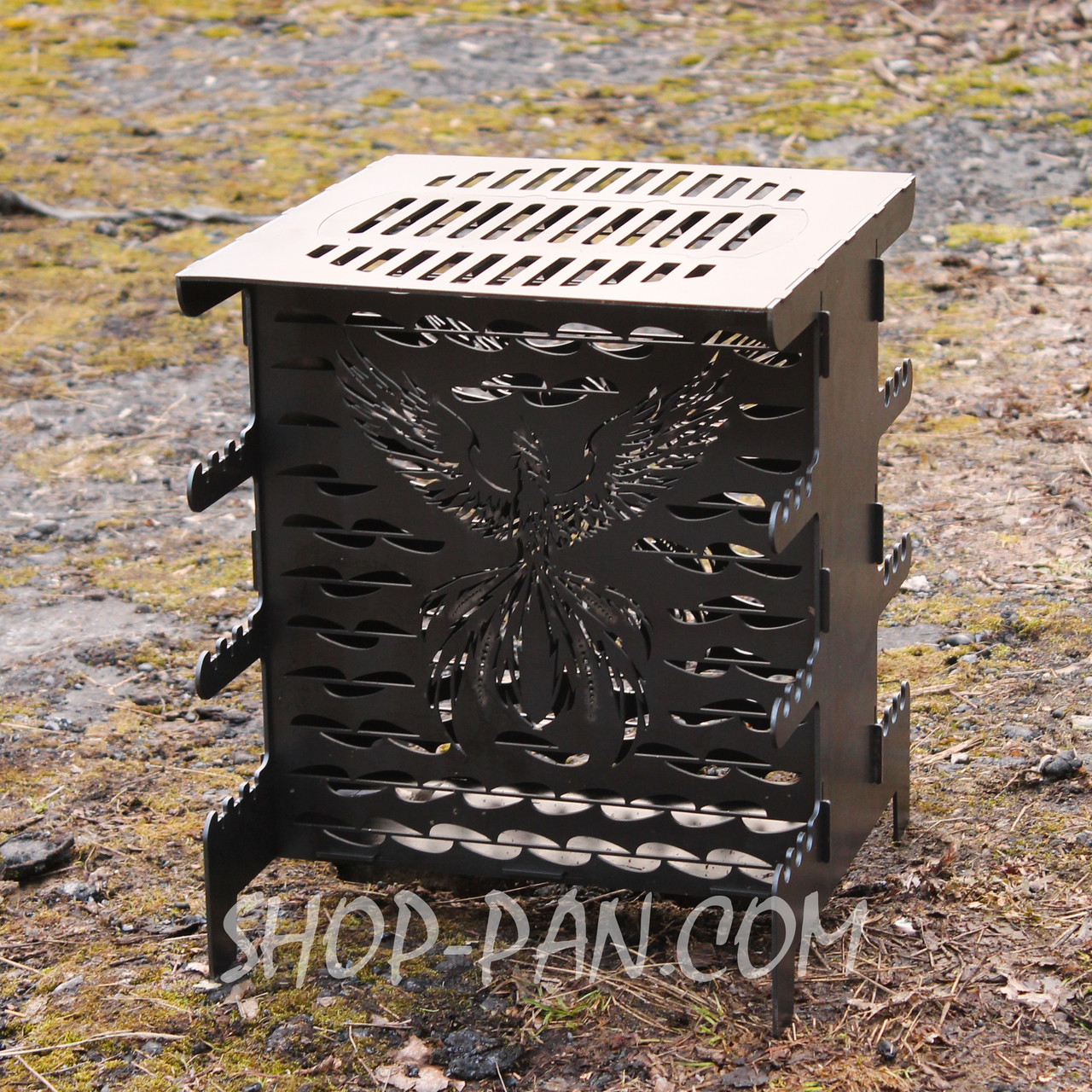 Мангал вертикальный розбірний еко мангал з індивідуальним гравіюванням - на подарунок, фото 1