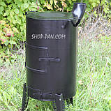 Піч-буржуйка SHOP-PAN 3 мм із варильною поверхнею на дровах для внутрішнього нагрівання приміщень, фото 3