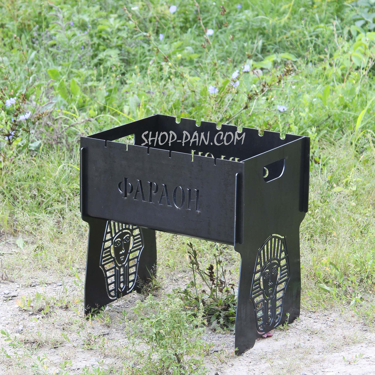 Мангал розбірний подарунковий на 6 шампурів - Фараон, фото 1