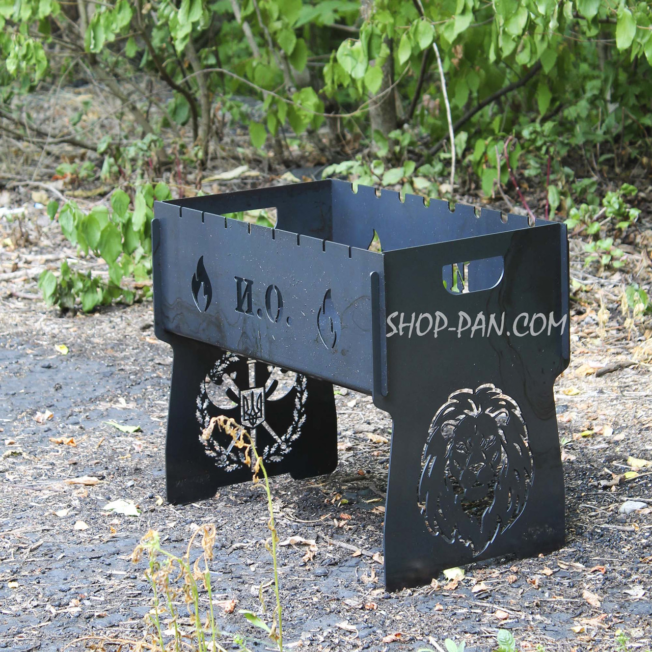 Мангал розбірний на 8 шампурів з індивідуальним гравіюванням - Герб, фото 1