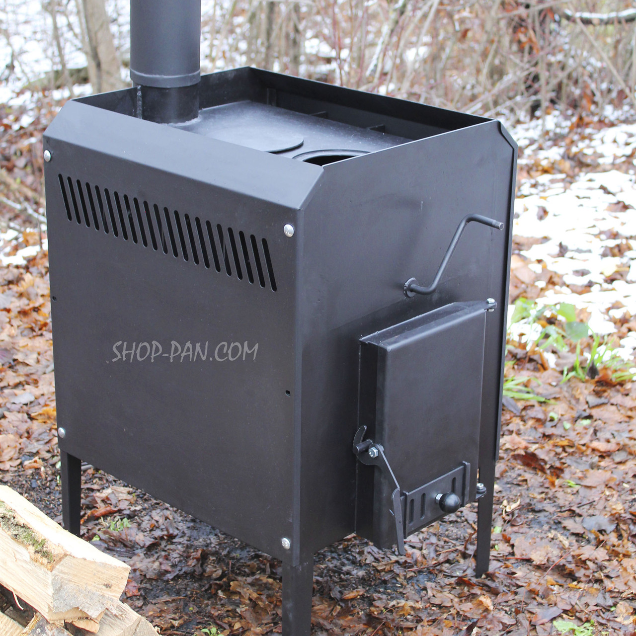 Буржуйка 3 мм SHOP-PAN для обігріву та приготування їжі, фото 1