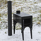 Піч-буржуйка 3 мм Дарума з варильною поверхнею на ніжках, фото 8