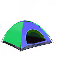 Намет туристичний 2-місний Outdoor New Tent 200х100х110 см Салатовий — Блакитний