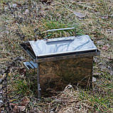 Коптильня гарячого копчення з неіржавкої сталі 255х350х270 1.5 мм, фото 2