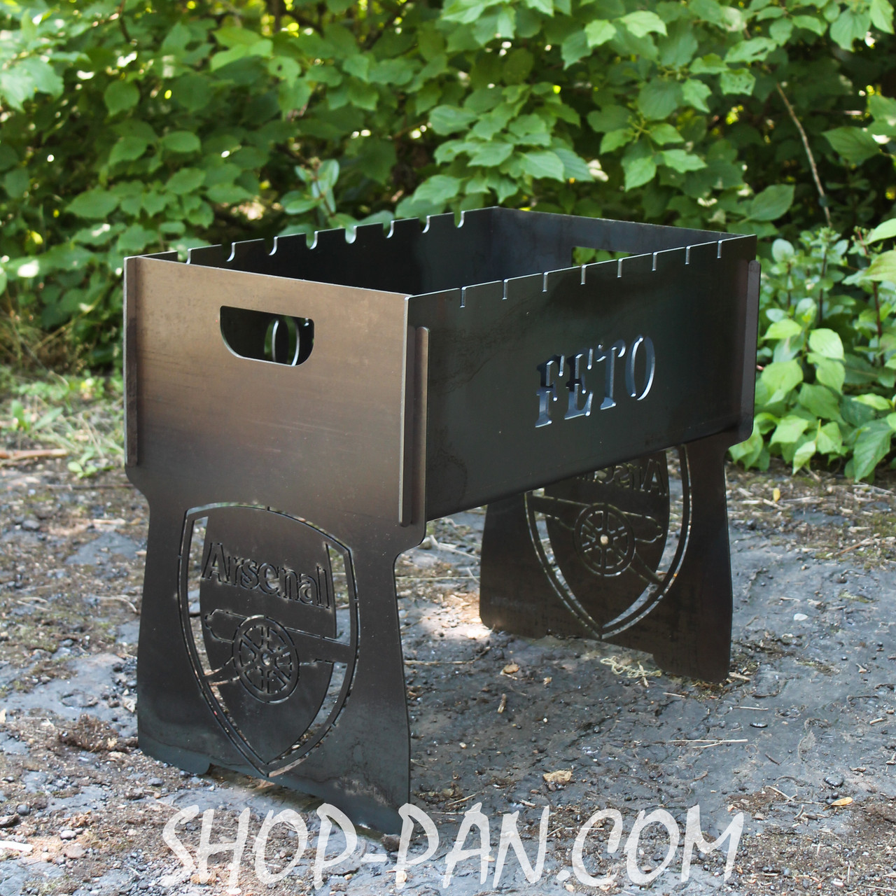 Мангал на 8 шт розбірний з індивідуальним гравіюванням - на подарунок, фото 1