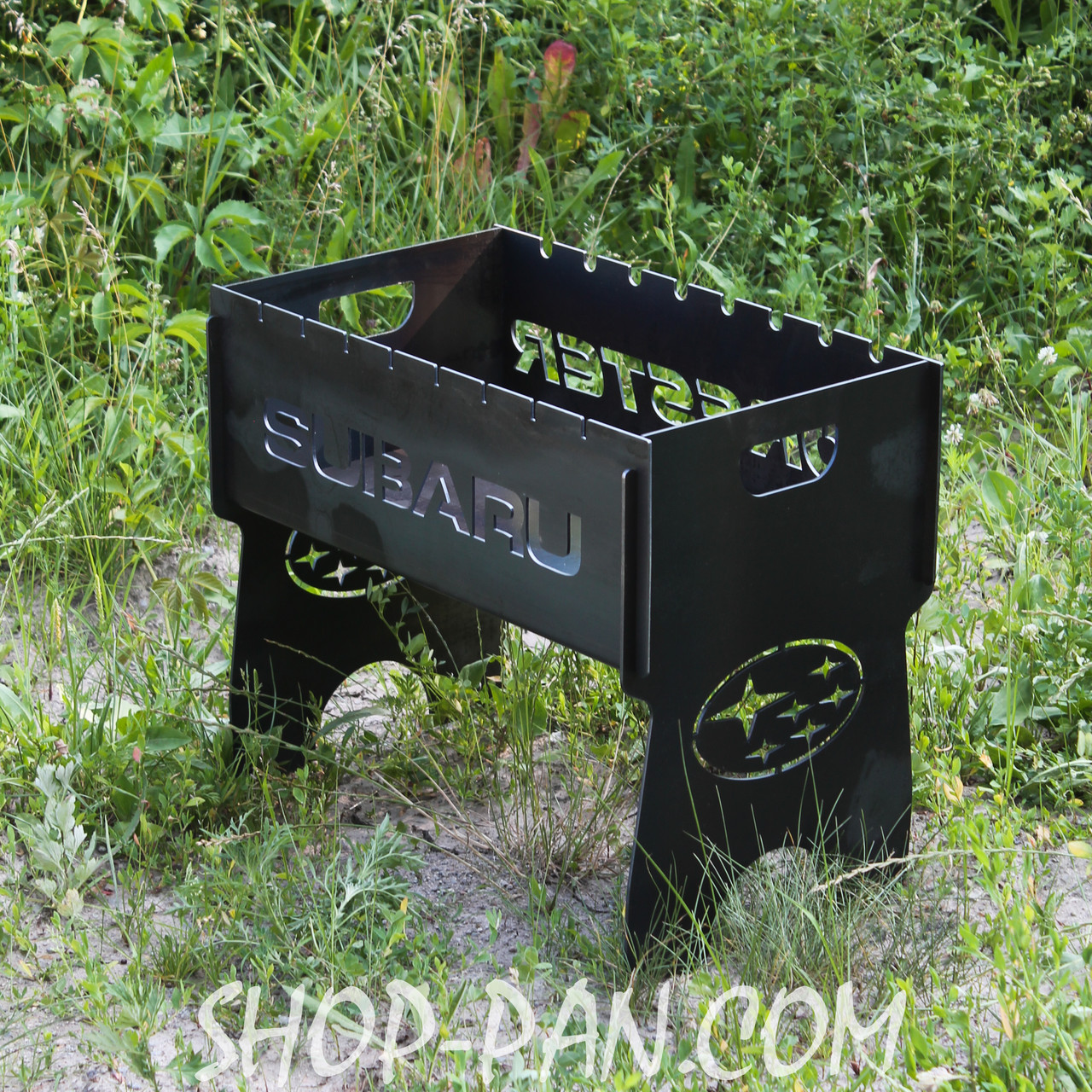 Мангал розбірний на 8 шт з індивідуальним гравіюванням - SUBARU - на подарунок, фото 1