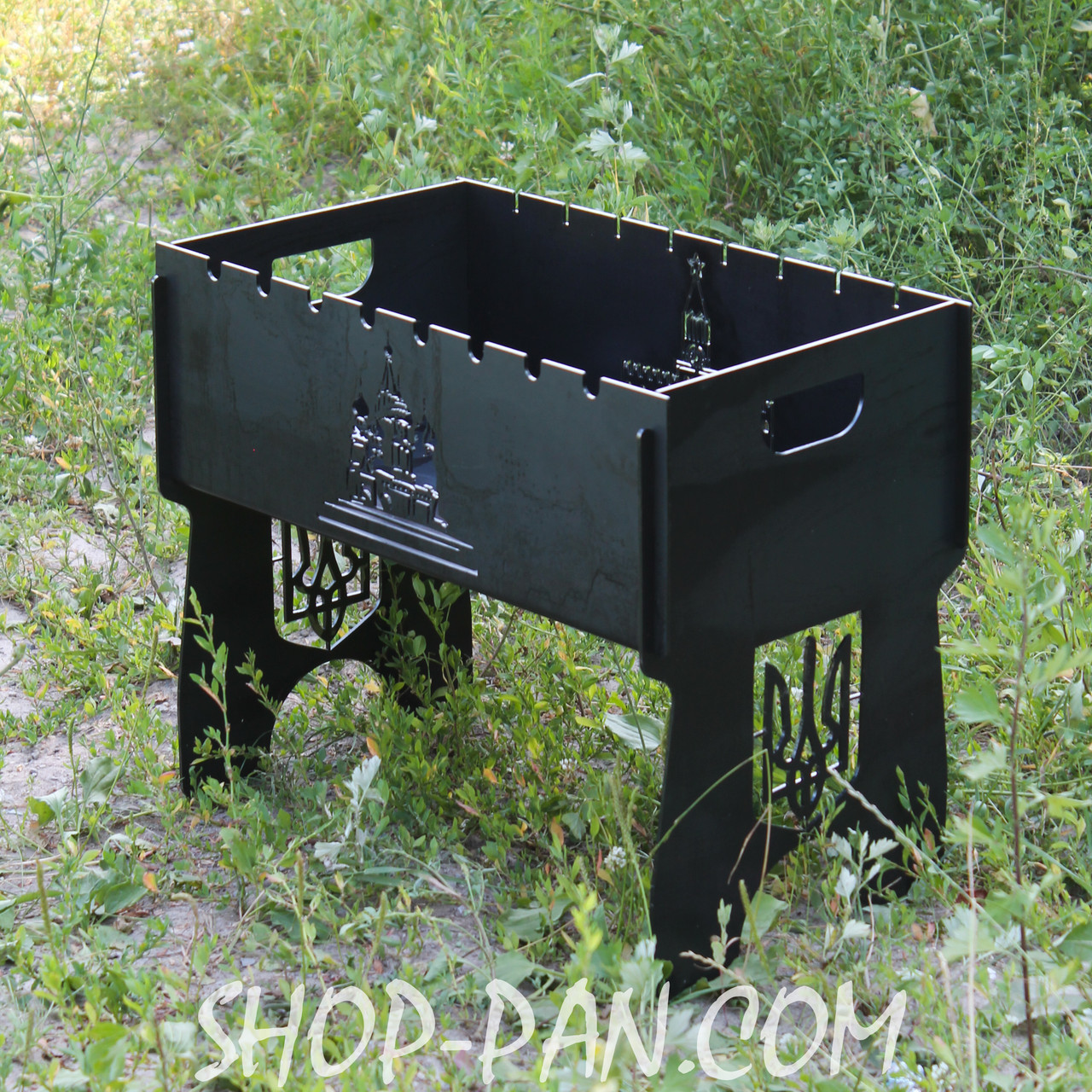 Мангал на 8 шт розбірний з індивідуальним гравіюванням - на подарунок, фото 1