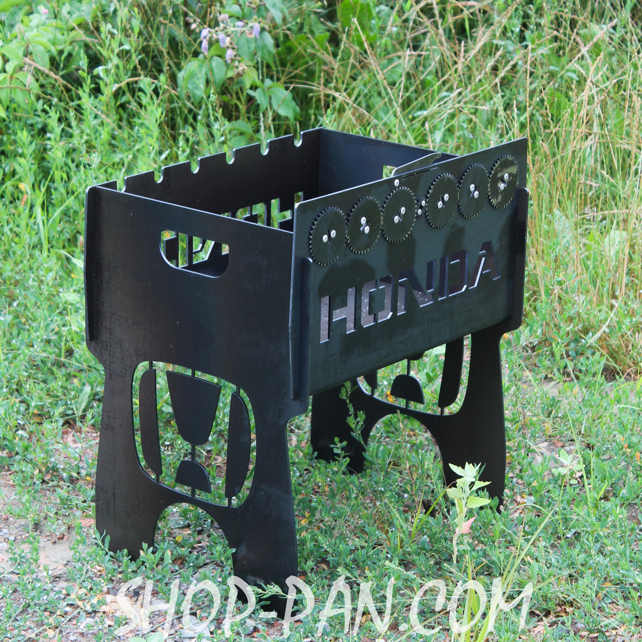Мангал розбірний на 8 шт з індивідуальним гравіюванням - HONDA - на подарунок, фото 1