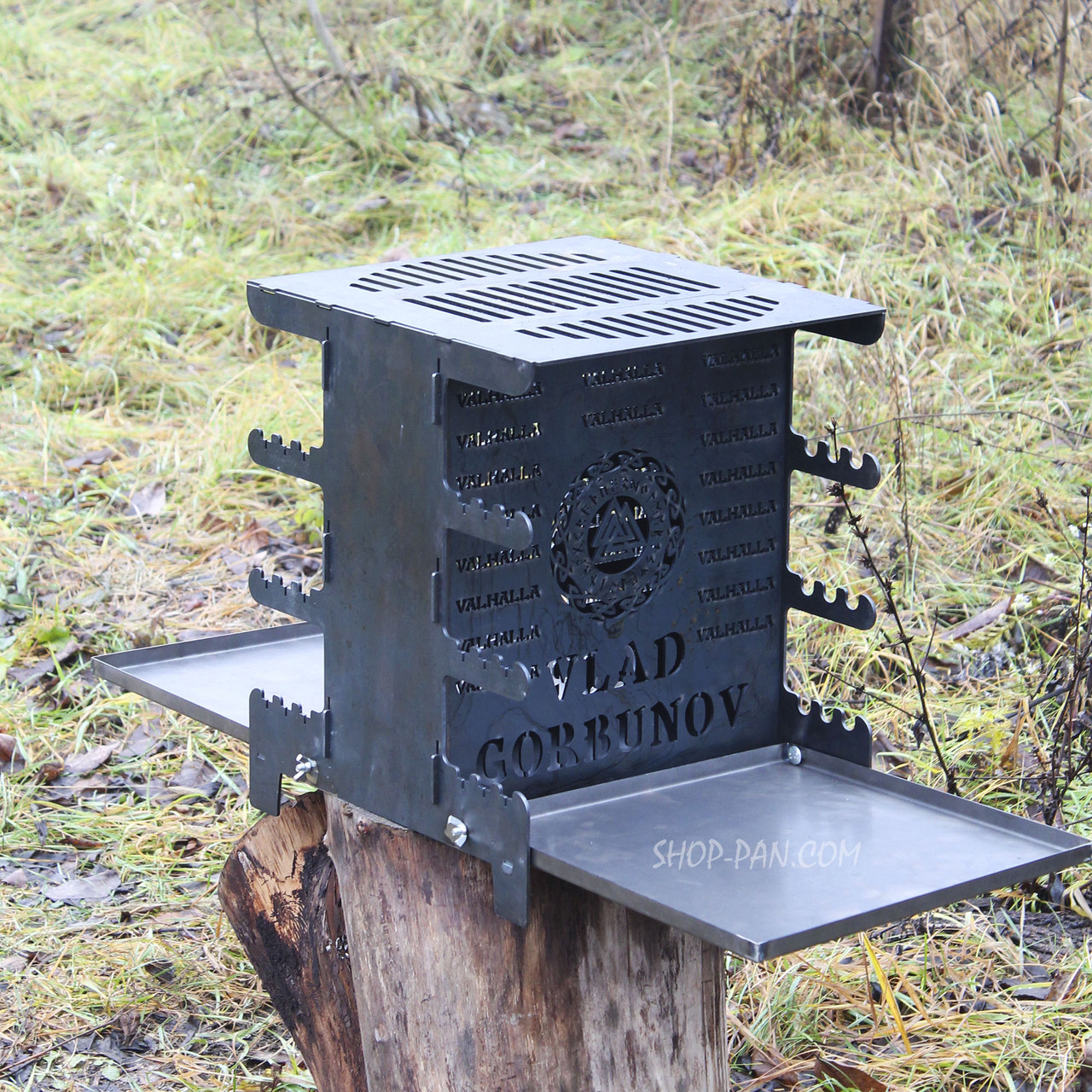 Мангал з розкладним піддоном вертикальный розбірний еко мангал, фото 1