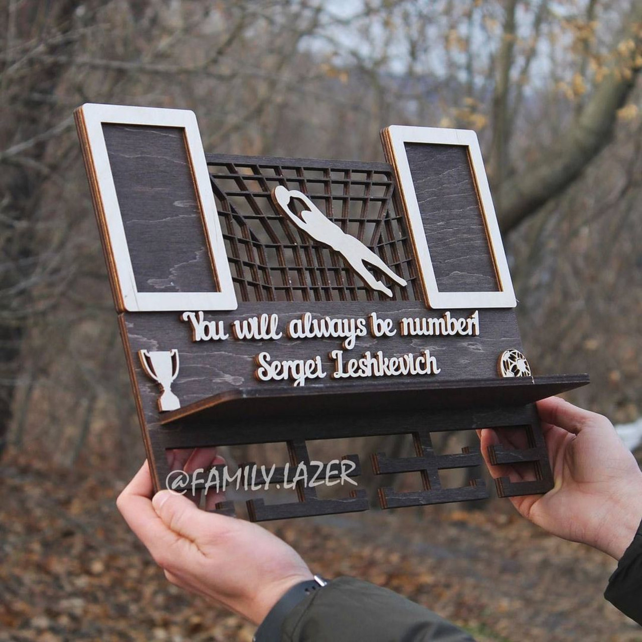 Тематична медальниця з вашим видом спорту 03, Медальниця з полицею, фото 1