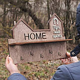 Ключниця настінна, Настінна ключниця з дерева, Ключниця 19, фото 2