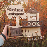 Ключниця настінна, Настінна ключниця з дерева, Ключниця 20, фото 2