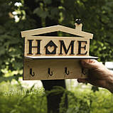 Настінна ключниця з дерева, Ключниця настінна, Ключниця 29, фото 2