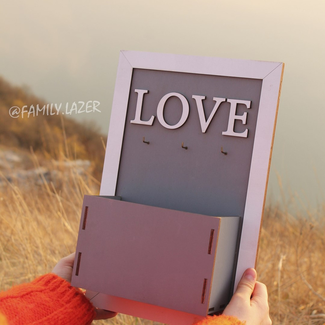 Настінна ключниця з дерева, Ключниця настінна, Ключниця 33, фото 1