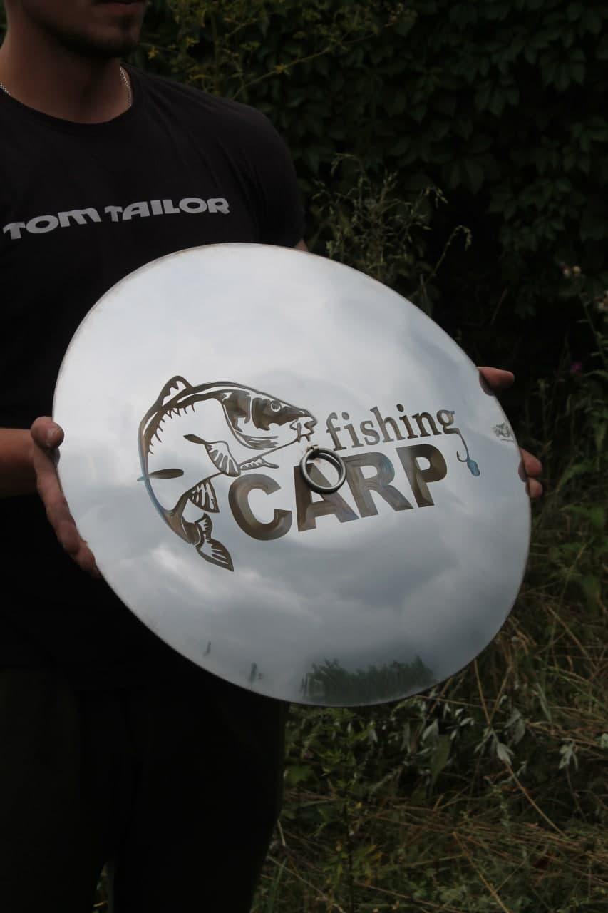 Лазерне гравіювання на кришку з неіржавкої сталі 50 см, фото 1