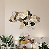 Мапа України з дерева на стіну S 72x48 см, фото 3