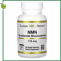 NMN, НМН (никотинамид мононуклеотид), 175 мг, 60 растительных капсул, California Gold Nutrition, США
