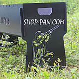 Мангал на 8 шт розбірний КОТУСИКУ з індивідуальним надписом - на подарунок, фото 2