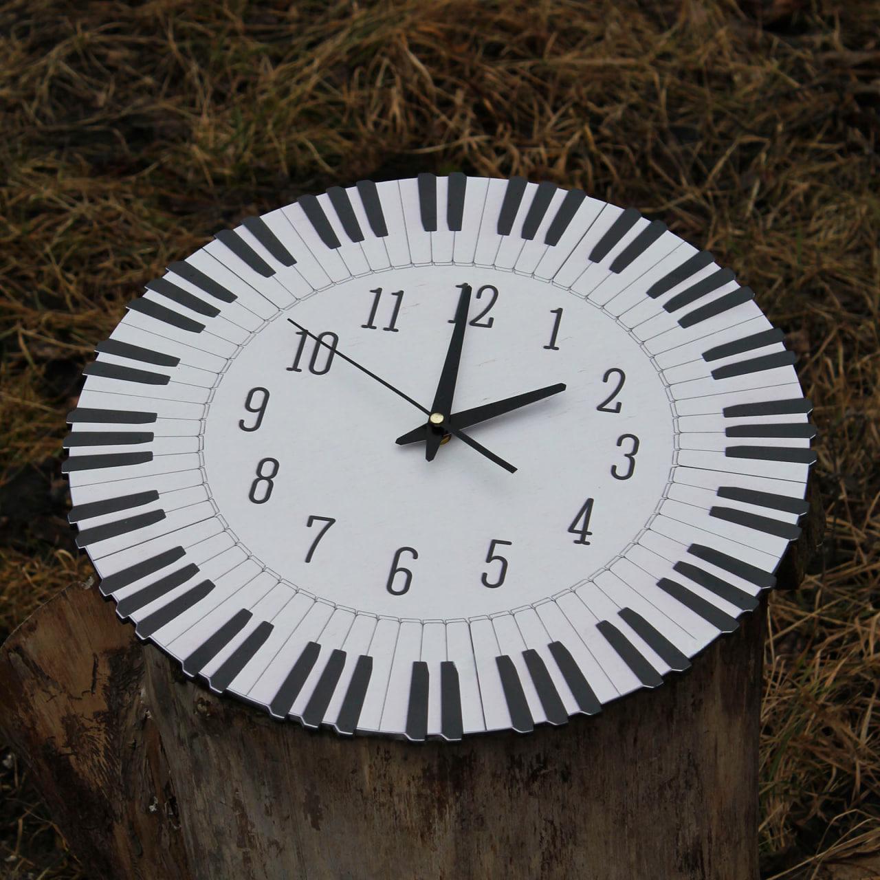 Настенные фото-часы, Годинник "Піаніно", УФ печать, фото 1