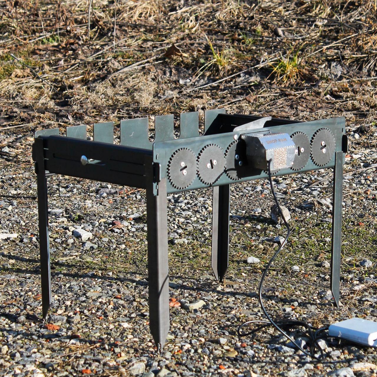 Автоматична шашличниця SHOP-PAN на ніжках на 6 шампурів, фото 1