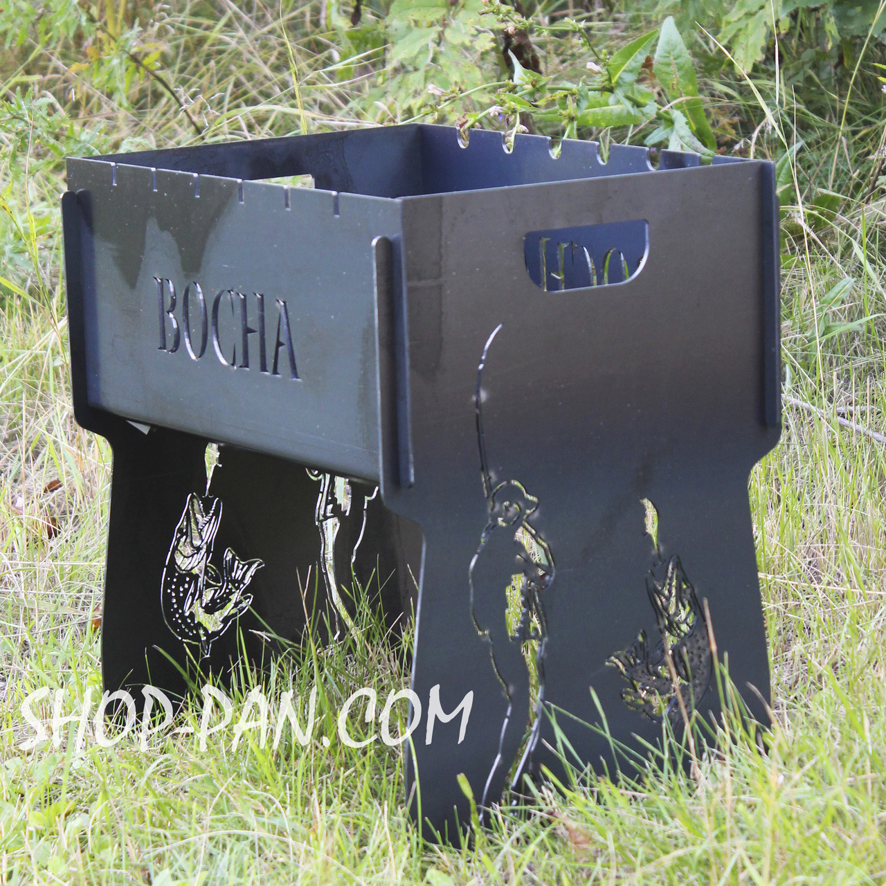 Мангал на 8 шт розбірний з індивідуальним гравіюванням - ВОСНА - на подарунок, фото 1
