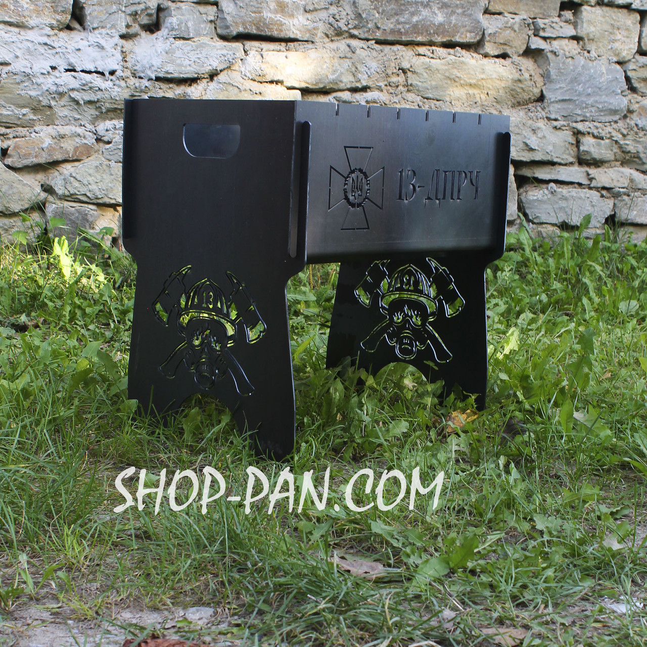 Мангал на 8 шт розбірний 13-ДПРУ з індивідуальним гравіюванням - на подарунок, фото 1