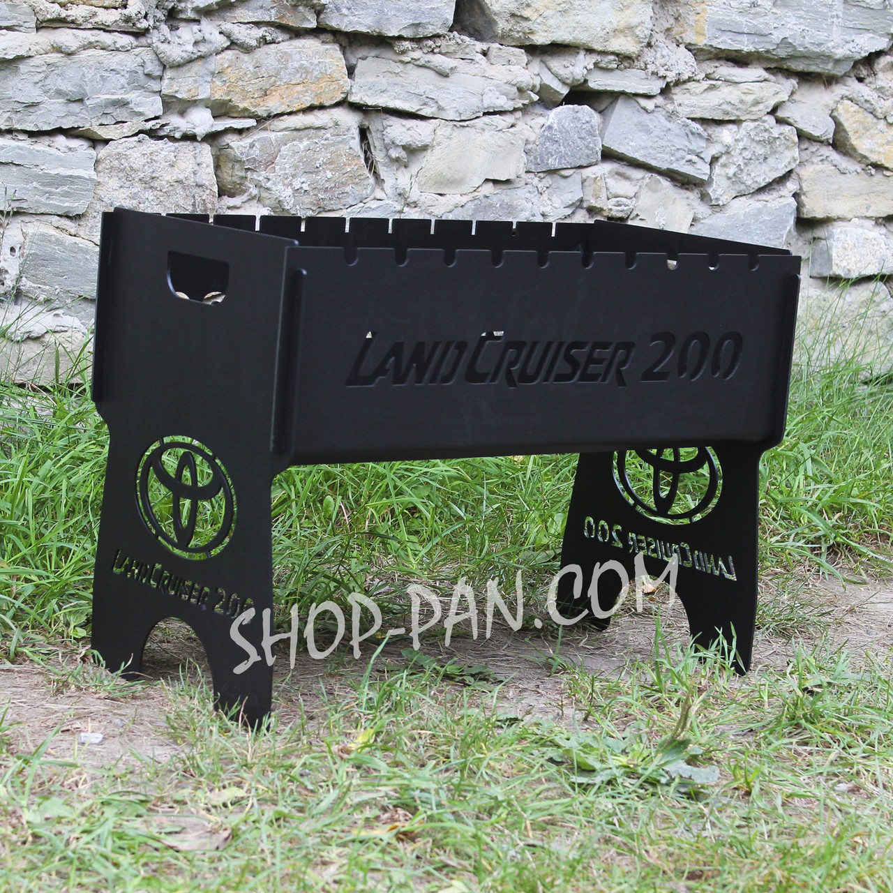 Мангал розбірний на 8 шт LAND CRUISER з індивідуальним гравіюванням - на подарунок, фото 1