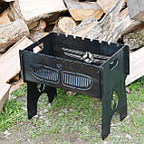 Мангал розбірний на 8 шампурів з індивідуальним гравіюванням - Mercedes, фото 2