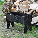 Мангал розбірний на 8 шампурів з індивідуальним гравіюванням - смачного шашлику, фото 2