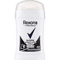 Антиперспірант Rexona олівець 40мл жіночий Невидима на білому і чорному